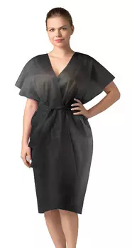 ЧИСТОВЬЕ Халат кимоно спанбонд черный 10 шт/уп