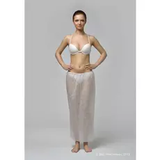 ЧИСТОВЬЕ Парэо на резинке спанлейс белый 150*80 см 10 шт