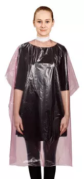 ЧИСТОВЬЕ Пеньюар для парикмахерских работ Стандарт полиэтилен, сливовый 160*100 см 50 шт