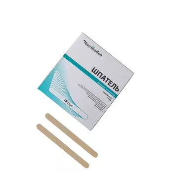 ЧИСТОВЬЕ Шпатель деревянный узкий 113 мм 100 штук