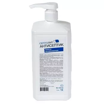 ЧИСТОВЬЕ Средство дезинфицирующее Септолит-антисептик, гель с дозатором 1 л
