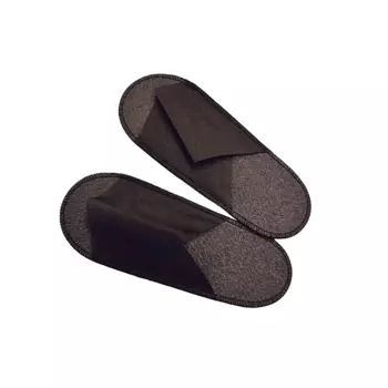 ЧИСТОВЬЕ Тапочки на жесткой подошве с открытым мысом пенополиэтилен, черный 25 пар/уп