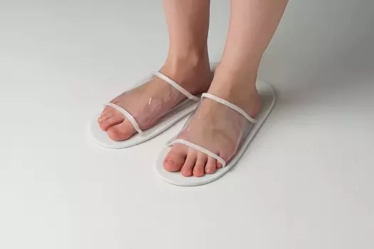 ЧИСТОВЬЕ Тапочки одноразовые для душа с прозрачным верхом 1 пара