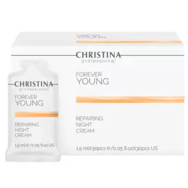 CHRISTINA Крем ночной восстанавливающий, в индивидуальном саше / Forever Young-Repairing night cream sachets kit 30*1,5 мл