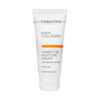 CHRISTINA Крем увлажняющий с морковным маслом, коллагеном и эластином для сухой кожи / Elastin Collagen 60 мл