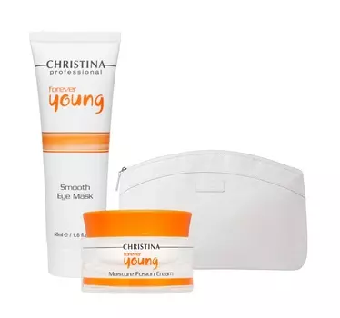 CHRISTINA Набор Интенсивное увлажнение для лица (крем 50 мл, маска для глаз 50 мл, клатч) ForeverYoung