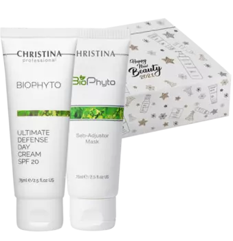 CHRISTINA Набор Матовая кожа (крем дневной 75 мл, маска 75 мл, коробка-пенал) Bio Phyto