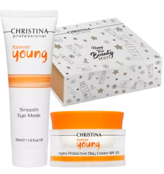 CHRISTINA Набор Совершенство молодости (дневной крем 50 мл, маска для кожи вокруг глаз 50 мл, коробка-пенал) Forever Young
