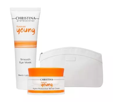 CHRISTINA Набор Зимний для лица (крем 50 мл, маска 50 мл, клатч) ForeverYoung
