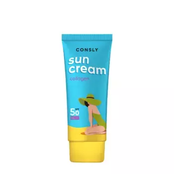 CONSLY Крем солнцезащитный для нормальной и сухой кожи с морским коллагеном SPF 50+/PA+++ / Consly 50 мл