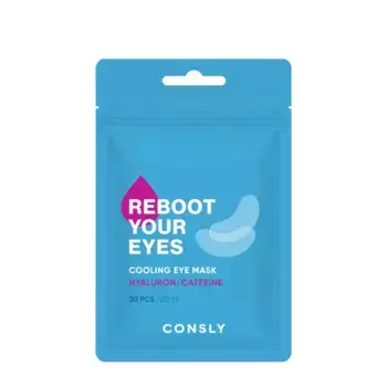 CONSLY Маска-патчи тканевые охлаждающие для области вокруг глаз с кофеином и гиалуроновой кислотой / Consly 30 шт