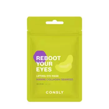 CONSLY Маска-патчи тканевые с лифтинг эффектом для области вокруг глаз с коллагеном и морскими водорослями / Consly 30 шт