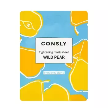 CONSLY Маска тканевая для комбинированной, проблемной и жирной кожи с экстрактом дикой груши / Consly 25 мл