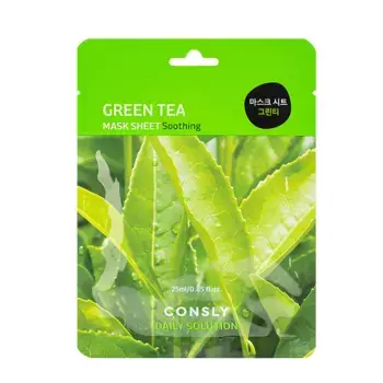 CONSLY Маска тканевая для лица с экстрактом листьев зелёного чая / Consly 25 мл