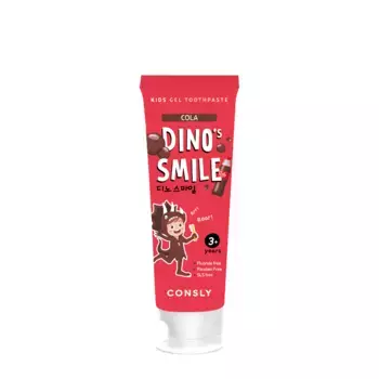 CONSLY Паста зубная детская гелевая c ксилитом и вкусом колы / Consly Dino's Smile 60 гр