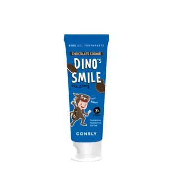 CONSLY Паста зубная детская гелевая c ксилитом и вкусом шоколадного печенья / Consly Dino's Smile 60 гр