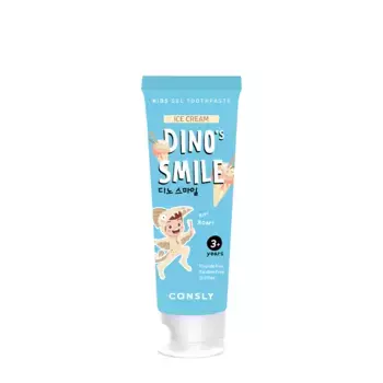 CONSLY Паста зубная детская гелевая c ксилитом и вкусом пломбира / Consly Dino's Smile 60 гр