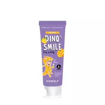 CONSLY Паста зубная детская гелевая c ксилитом и вкусом манго / Consly Dino's Smile 60 гр