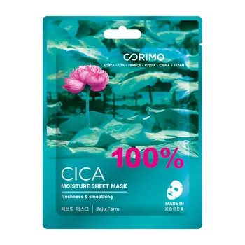 CORIMO Маска тканевая для лица Увлажнение / 100% Cica 22 гр