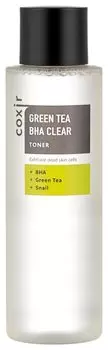 COXIR Тонер отшелушивающий с зеленым чаем и BHA-кислотами 150 мл