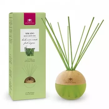 CRISTALINAS Диффузор ароматический Свежая трава, сфера / Mikado esfera Premium 180 мл