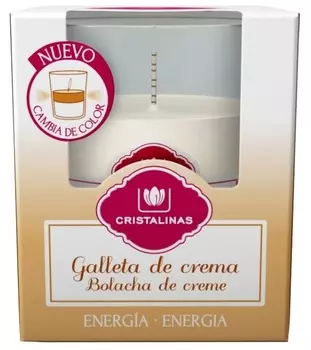 CRISTALINAS Свеча ароматическая двухцветная Печенье со сливками, 20 часов