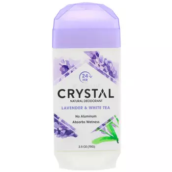 CRYSTAL Дезодорант твёрдый невидимый, лаванда и белый чай / Crystal Body Deodorant 70 г