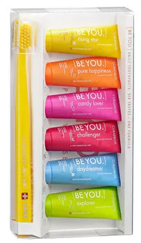 CURAPROX Набор (паста зубная, шесть вкусов, 6 х 10 мл, + щетка зубная ультрамягкая CS5460) Be You Mix set