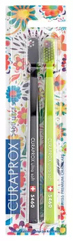 CURAPROX Набор зубных щеток ultrasoft, d 0.10 мм, черная и зеленая / CS Duo Hawaii3 2 шт