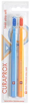 CURAPROX Набор зубных щеток ultrasoft, d 0.10 мм, голубая и желтая / Retro Edition1 2 шт