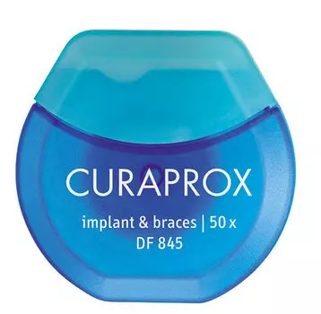 CURAPROX Нить межзубная нейлоновая implant &amp; braces, 50 шт