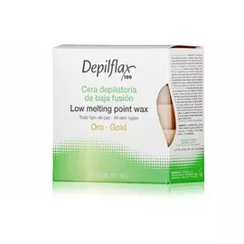 DEPILFLAX 100 Воск горячий в брикетах, золотой 500 г