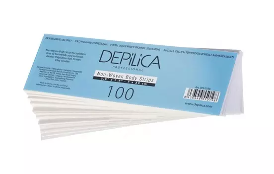 DEPILICA PROFESSIONAL Полоски нетканые для эпиляции 7 x 20 cm / Non-Woven Body Strips 100 шт.