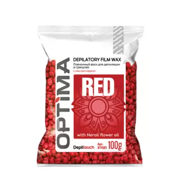 DEPILTOUCH PROFESSIONAL Воск пленочный в гранулах, с маслом нероли / OPTIMA RED 100 г