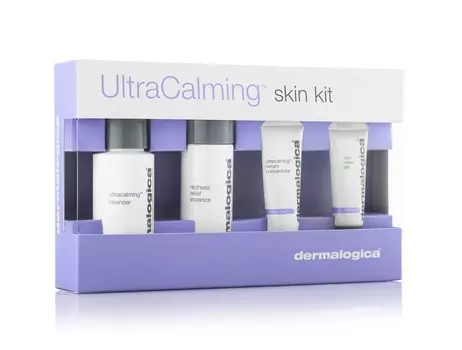 DERMALOGICA Набор для чувствительной кожи (очиститель 50 мл, серум-концентрат 10 мл, увлажняющий гель 10 мл, эссенция 50 мл) Ultracalming Kit