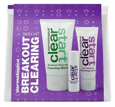 DERMALOGICA Набор очищающий (Foaming Wash 75 мл, Breakout Clearing Booster 10 мл, Soothing Hydrating Lotion 30 мл) / Breakout Clearing Kit CLEAR START
