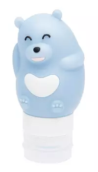 DEWAL BEAUTY Баночка дорожная для путешествий Медведь, цвет синий 80 мл