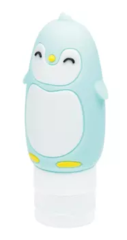 DEWAL BEAUTY Баночка дорожная для путешествий Пингвин, цвет ментоловый 90 мл