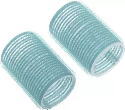 DEWAL BEAUTY Бигуди-липучки голубые, d 28x63 мм 10 шт