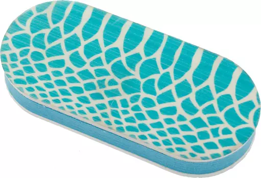 DEWAL BEAUTY Брусок полировочный Дикая природа, голубая рептилия, 240/3000 грит 4x1,2x9 см