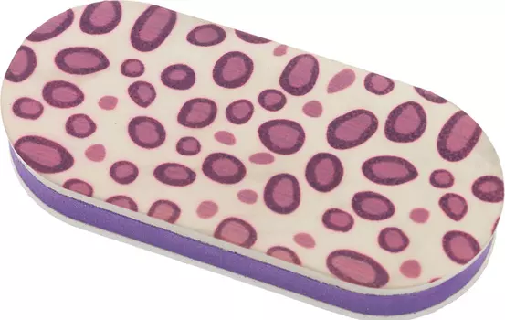 DEWAL BEAUTY Брусок полировочный Дикая природа, пурпурный гепард, 240/3000 грит 4x1,2x9 см