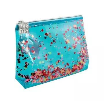 DEWAL BEAUTY Косметичка Модница, бирюзовая 20 х 5 х 16 см