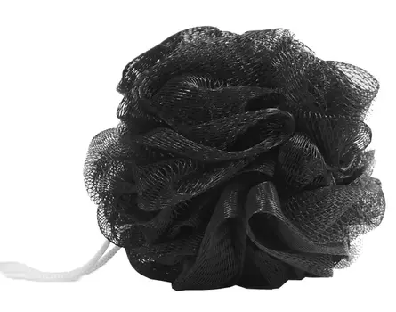 DEWAL BEAUTY Мочалка для тела, черная 1 шт