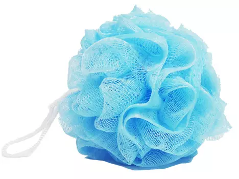DEWAL BEAUTY Мочалка для тела, голубая 1 шт