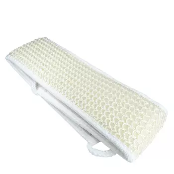 DEWAL BEAUTY Мочалка для тела, с ручками, натуральный цвет, лен + хлопок, 71 х 90 х 0,7 см