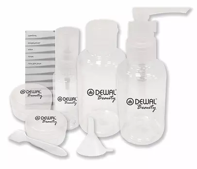 DEWAL BEAUTY Набор баночек дорожный для путешествий, 7 предметов DBTS5D