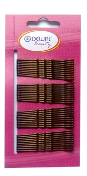 DEWAL BEAUTY Невидимки бронза, волна 50 мм, 40 шт/уп