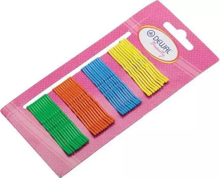 DEWAL BEAUTY Невидимки цветные, волна 50 мм, 40 шт/уп