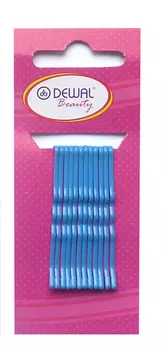 DEWAL BEAUTY Невидимки синие, волна 50 мм, 12 шт/уп