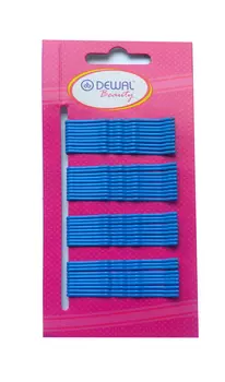 DEWAL BEAUTY Невидимки синие, волна 50 мм, 40 шт/уп
